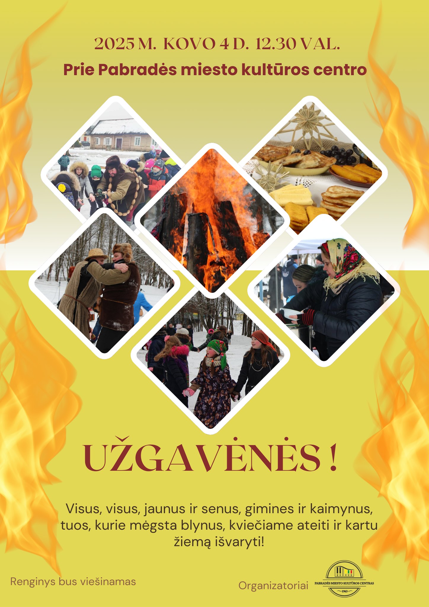 5.7 Užgavėnės 2025 m. kovo 4 d. 12.30 prie Pabradės miesto kultūros centro 